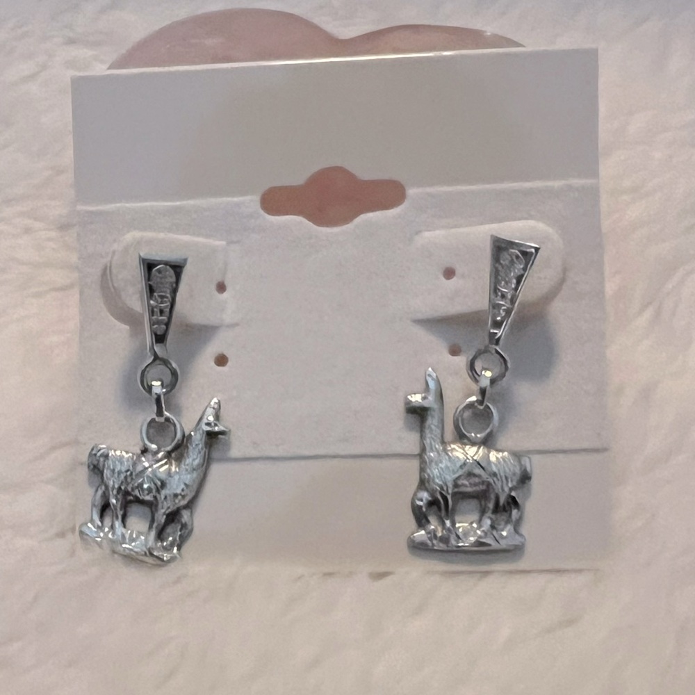 Native Llama .950 Sterling Silver Earrings